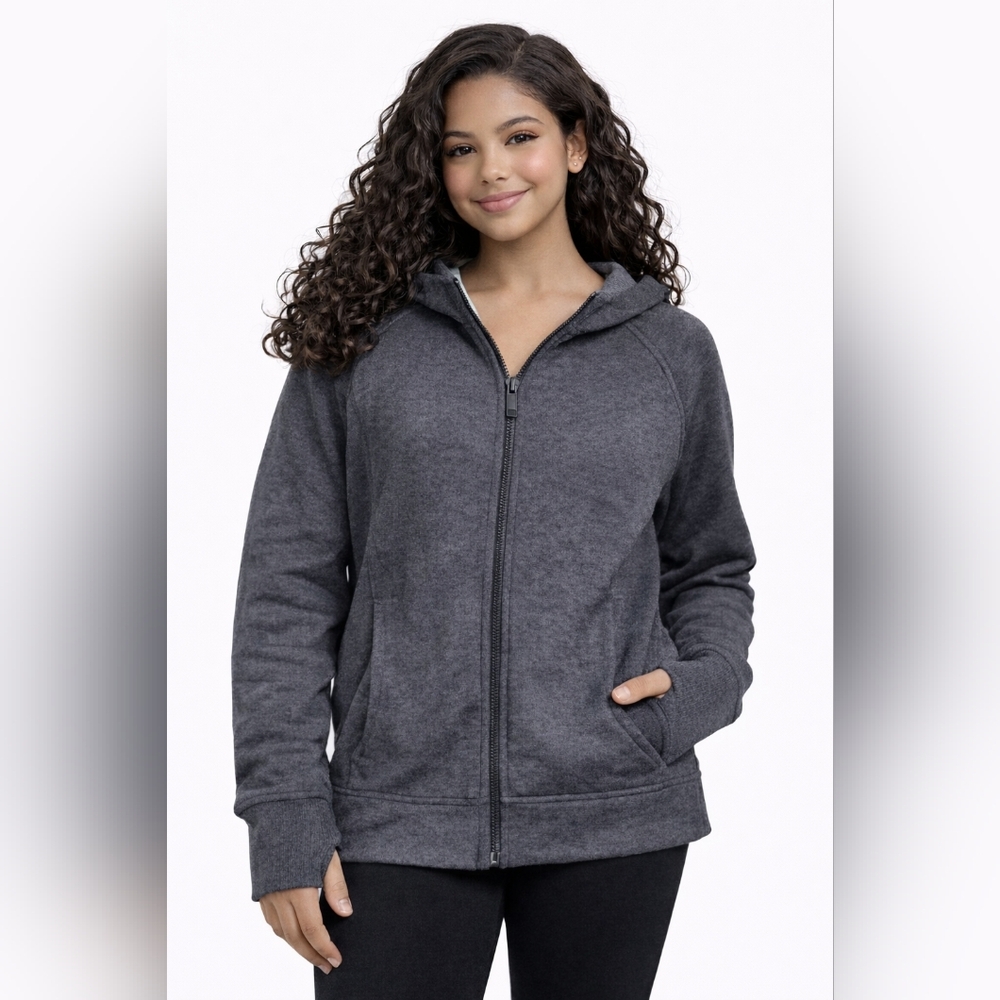 All In Motion Big Girls Fleece Zip Hoodie – XXL (18) – NWT – Gray